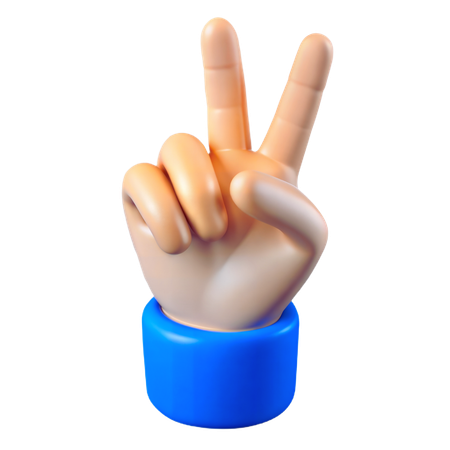 Peace Sign Gesture  3D Icon