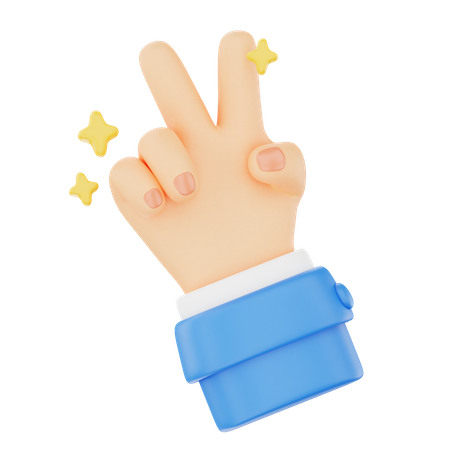 Peace Sign Hand Gesture  3D Icon