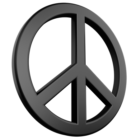 Peace Signage 3D Illustration