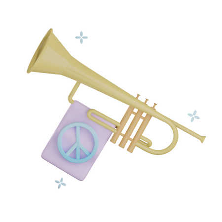 Peace Trumpet  3D Icon