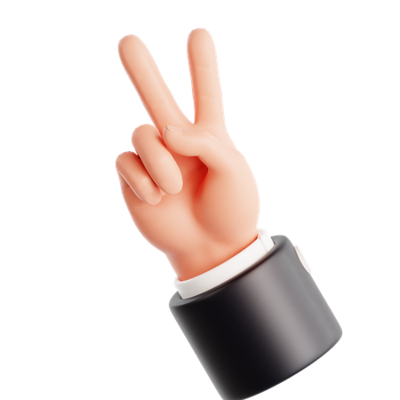 Peace-Zeichen-Handgeste  3D Icon