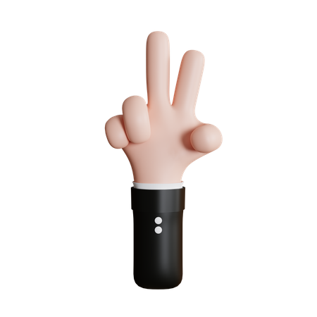 Peace-Zeichen-Handgeste  3D Icon