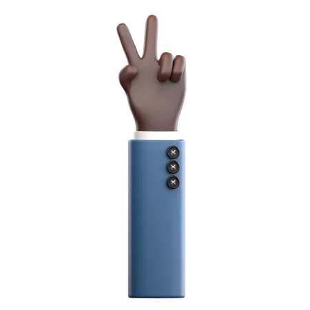 Peaceful Hand Gesture  3D Icon