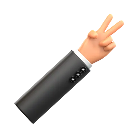 Peaceful Hand Gesture  3D Icon