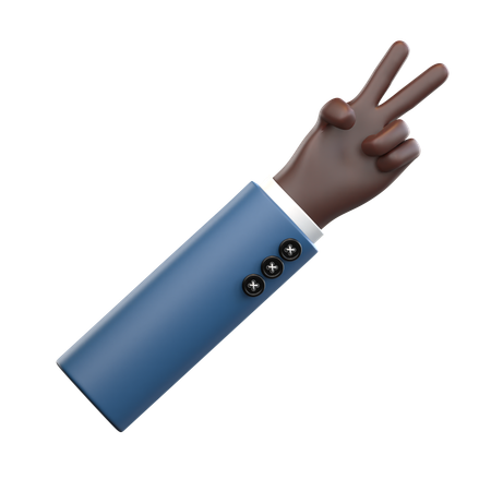 Peaceful Hand Gesture  3D Icon