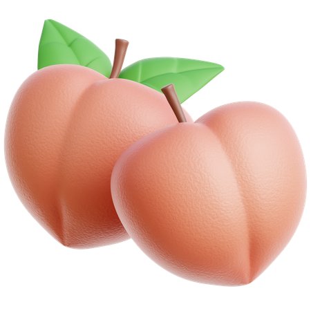 桃  3D Icon