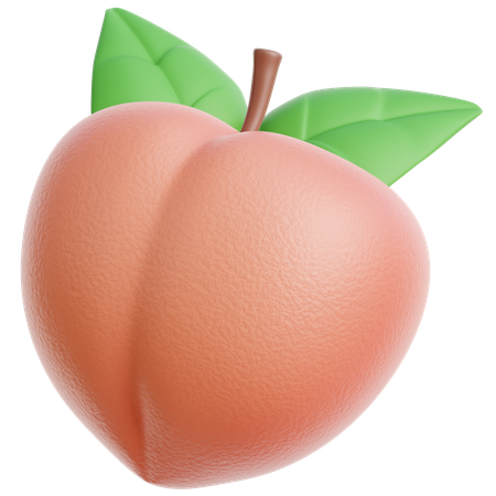 桃  3D Icon