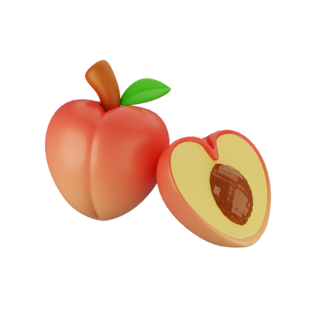 桃  3D Icon