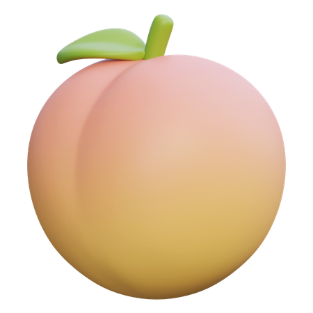 桃  3D Icon