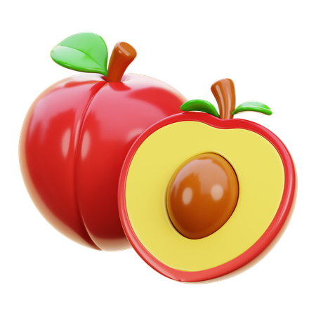 桃  3D Icon