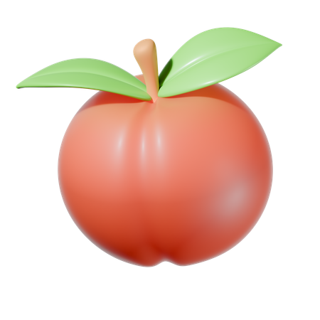 桃  3D Icon