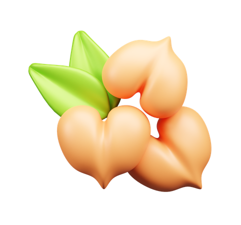桃  3D Icon