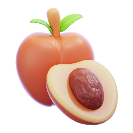 Peach  3D Icon