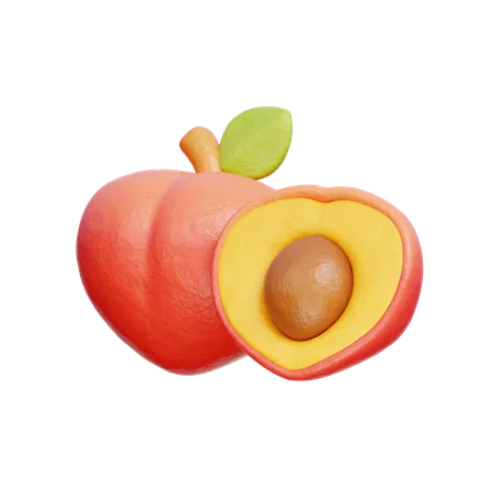 Peach  3D Icon