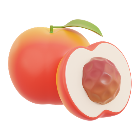 Peach  3D Icon