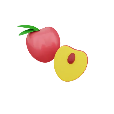 Peach  3D Illustration