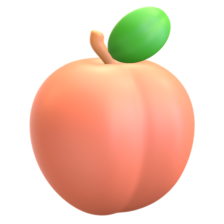 Peach 3D Illustration