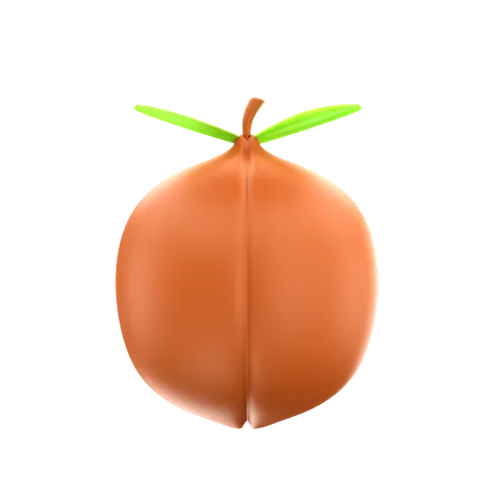 3 D Render Fruit Peach Illustration 3D Icon