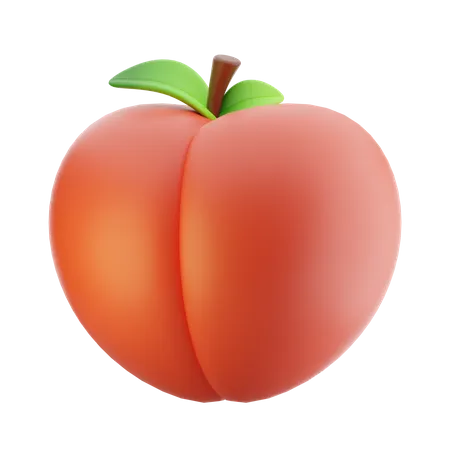 Peachfruit 3 D Illustration 3D Icon