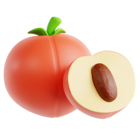 Peach Fruit  3D Icon