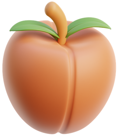 Peach Fruit  3D Icon