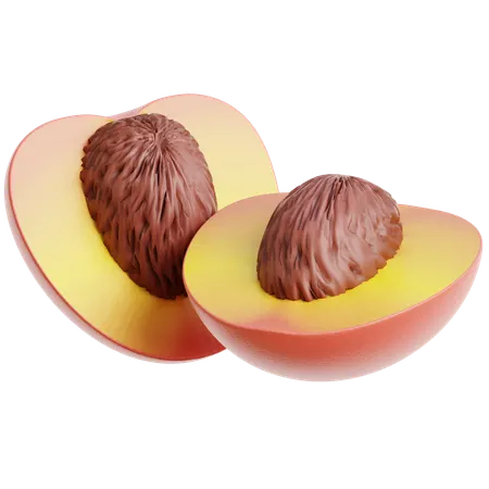 Peach Sliced  3D Icon