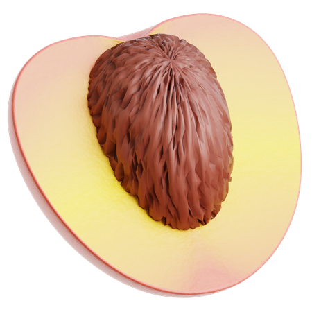 Peach Sliced  3D Icon