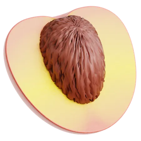 Peach Sliced  3D Icon