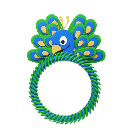 Peacock Shape Animal Frame  3D Icon