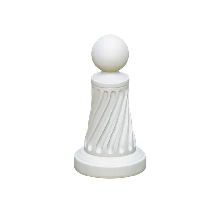 Peão branco  3D Icon