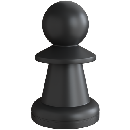 Peão de xadrez preto  3D Icon