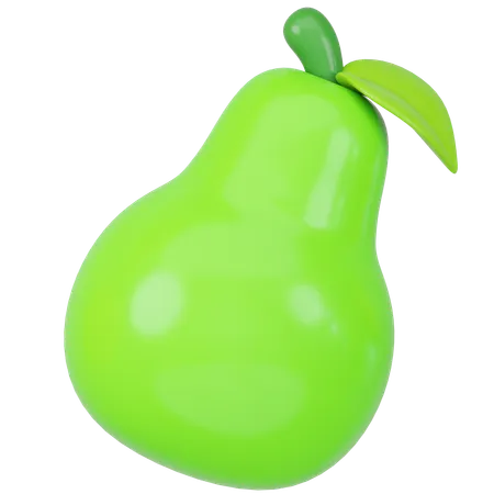 3 D Rendered Pear Icon Illustration 3D Icon