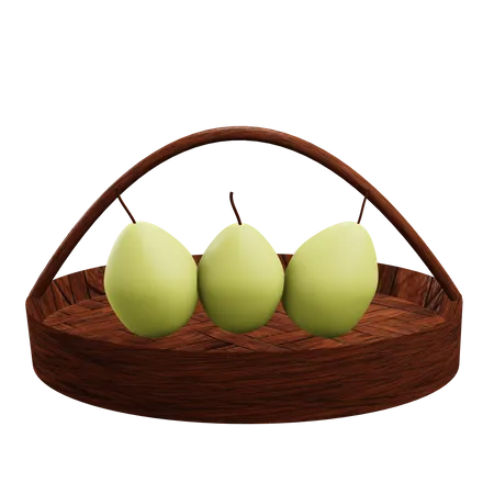 Pear Basket  3D Icon
