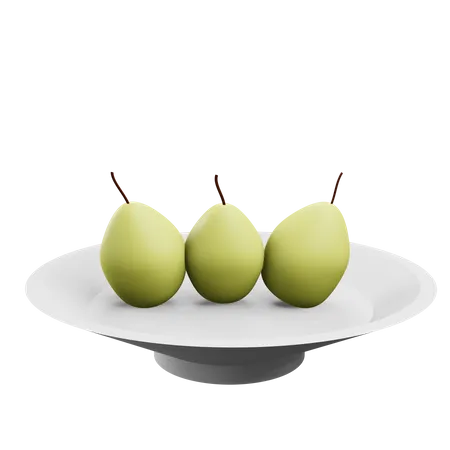 Pear Plate  3D Icon