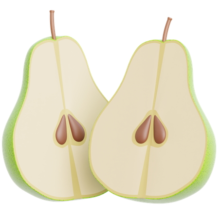 Pear Sliced  3D Icon