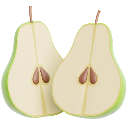Pear Sliced  3D Icon