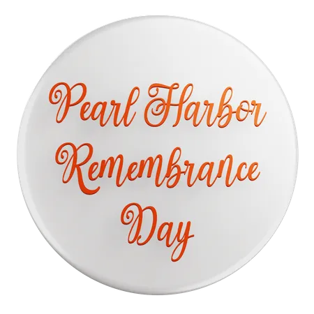 3 D Pearl Harbor Remembrance Day Text Illustration With Transparent Background 3D Icon