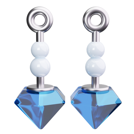 Pearl Stud Earrings  3D Icon