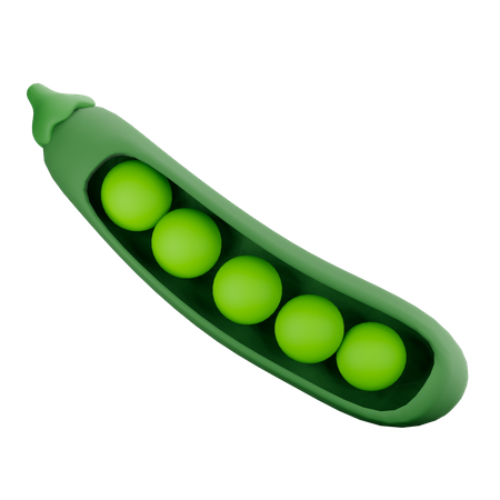 Peas  3D Illustration