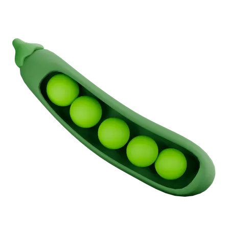 Peas  3D Illustration