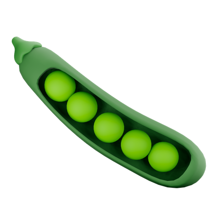 Peas 3D Illustration