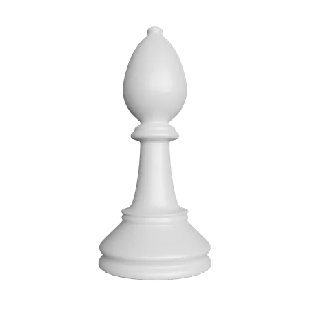 Peça de xadrez bispo branco  3D Icon