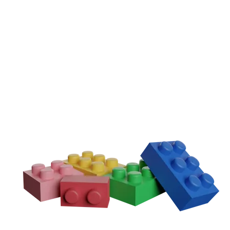 Lego Brinquedos Infantis Brincando 3D Illustration