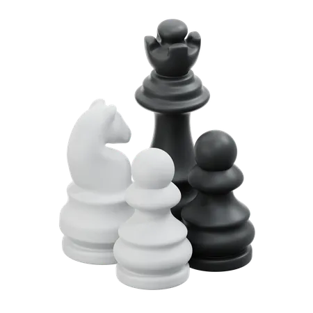 Peças de xadrez  3D Icon