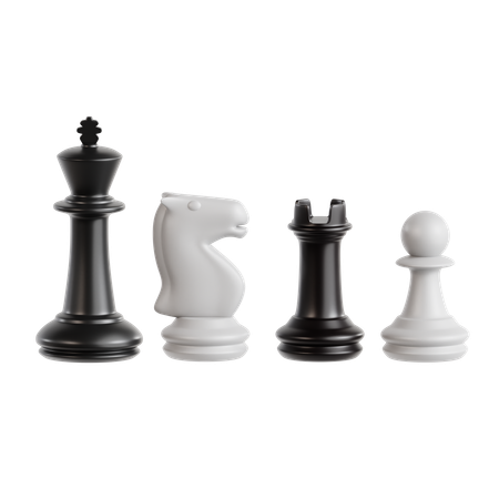 Peças de xadrez  3D Icon