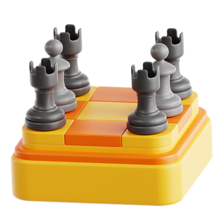 Peças de xadrez em jogos de tabuleiro  3D Icon