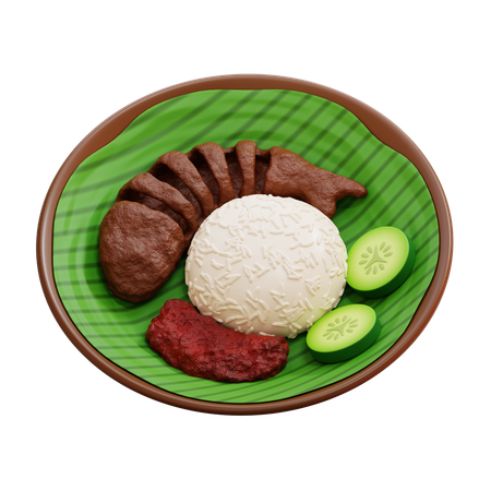 Pecel Lele, indonesischer frittierter Wels  3D Icon