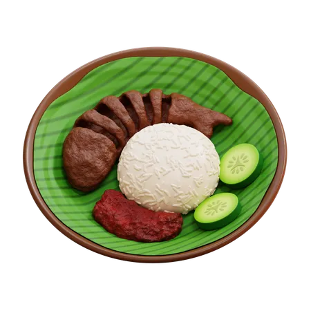 Pecel Lele, indonesischer frittierter Wels  3D Icon