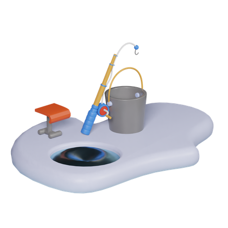 Pêche d'hiver  3D Icon