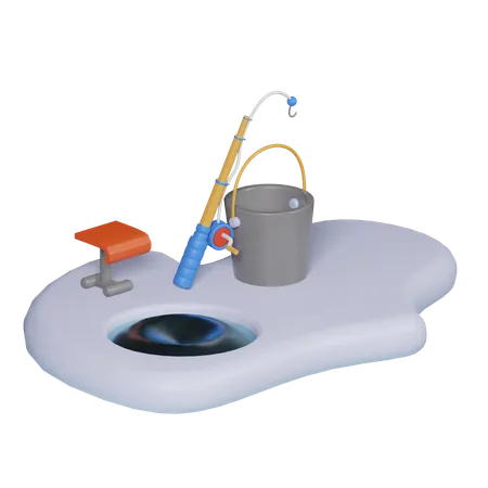 Pêche d'hiver  3D Icon